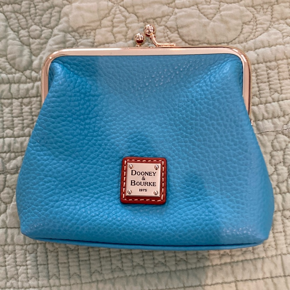 Dooney & Bourke Pebble Leather Kiss-Lock Coin Purse